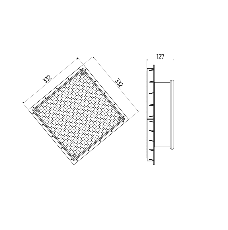 320mm Inspection Chamber cover Square - Image 7