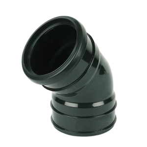 Bend 45 Degree Double Socket - Black