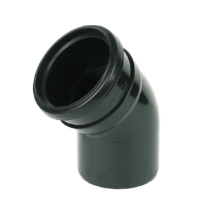 Bend 45 Degree Single Socket - Black