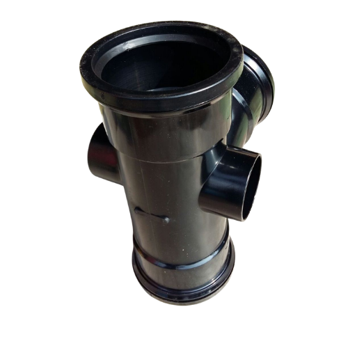 92.5° BRANCH triple socket Black 110MM