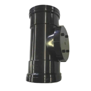 110mm 4" Black Soil Pipe Access Rodding Point Inspection Eye Double Socket