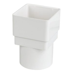 SQUARE LINE DRAINAGE ADAPTOR 65MM WHITE