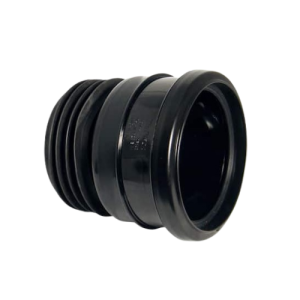 PUSH-FIT SINGLE SOCKET DRAIN CONNECTOR BLACK 110MM