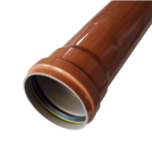 110mm x 3m Single Socket Underground Pipe