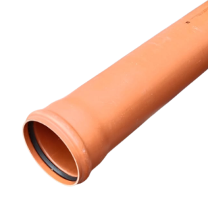 160mm x 3m Single Socket Underground Pipe