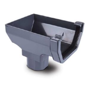 Square Line  Gutter STOP END OUTLET 114MM Anthracite Grey