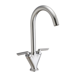 Portia Kitchen Sink Mixer Tap – Brushed Nickel Dual Lever High Spout