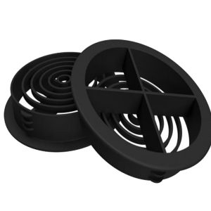 Round Soffit Ventilator 70mm Black