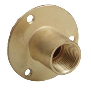 Heavy-Duty 15mm x 1/2" Brass Wall Plate Connector